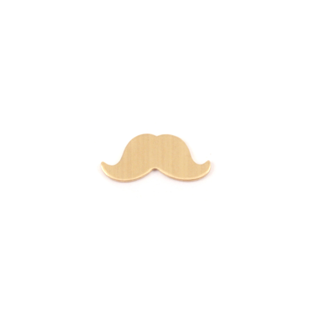 Charms & Solderable Accents Brass Tiny Mustache Solderable Accent, 24g - Pack of 5